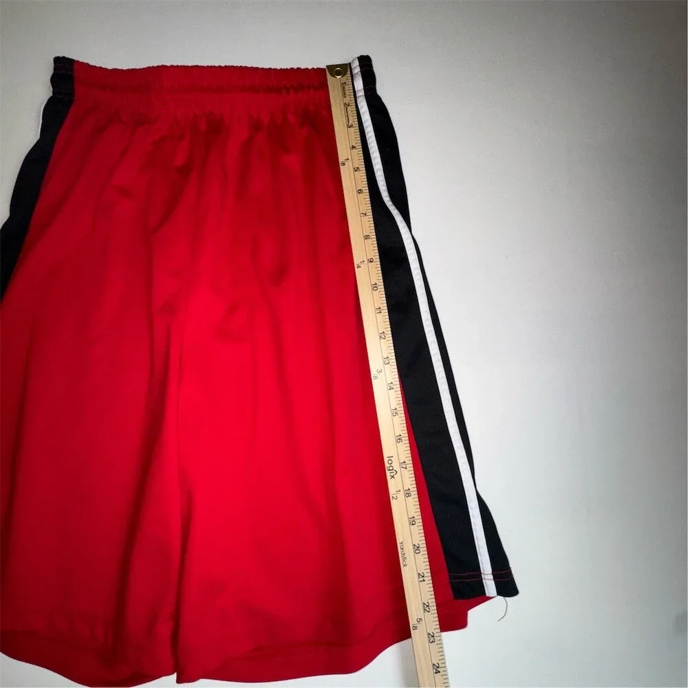 Game Gear Vintage Basketball Shorts Men's Size Large Athletic Red Stripes Y2K‎